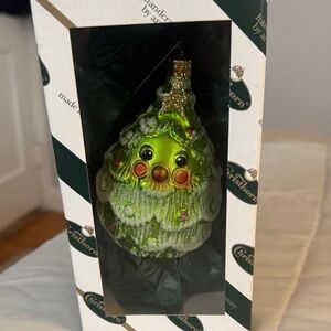 Green Santa Ornament